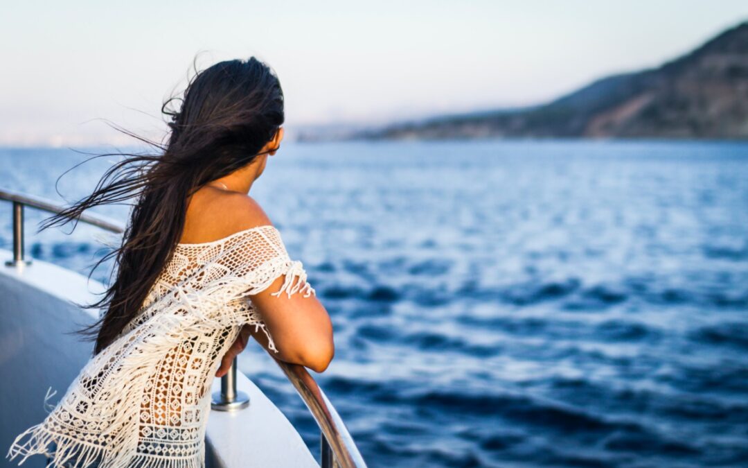 relaxing on a cruise ship